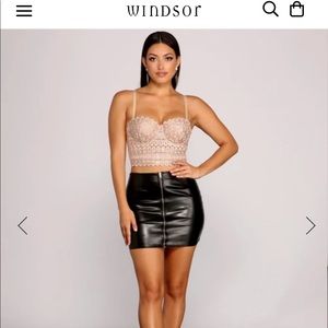 Windsor Faux leather skirt